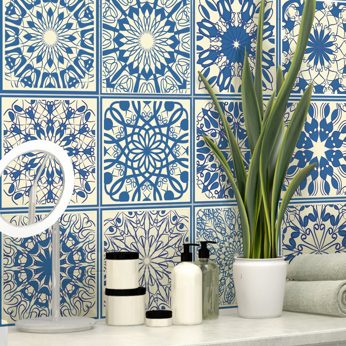 12 adesivo piastrelle azulejos Edoardo - Sticker adesivo - adesivi murali - 12stickers15x15cm - 3