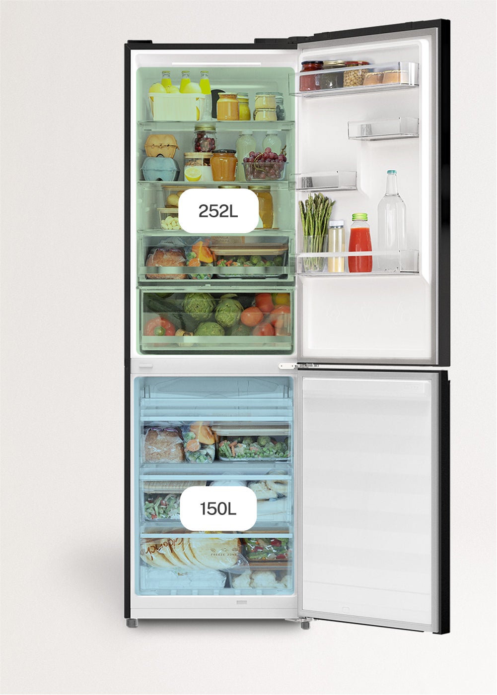 CREATE - FRIDGE STUDIO COMBI PRO 402 - Réfrigérateur-congélateur combiné 402L No Frost avec Space Pro et Care+- Noir - 5