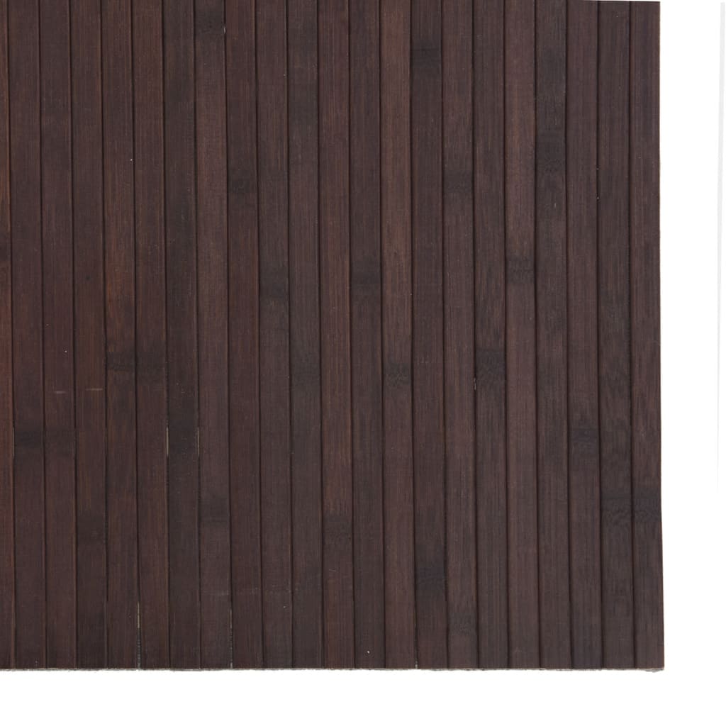 Tapis rectangulaire marron foncé 80x100 bambou - 6
