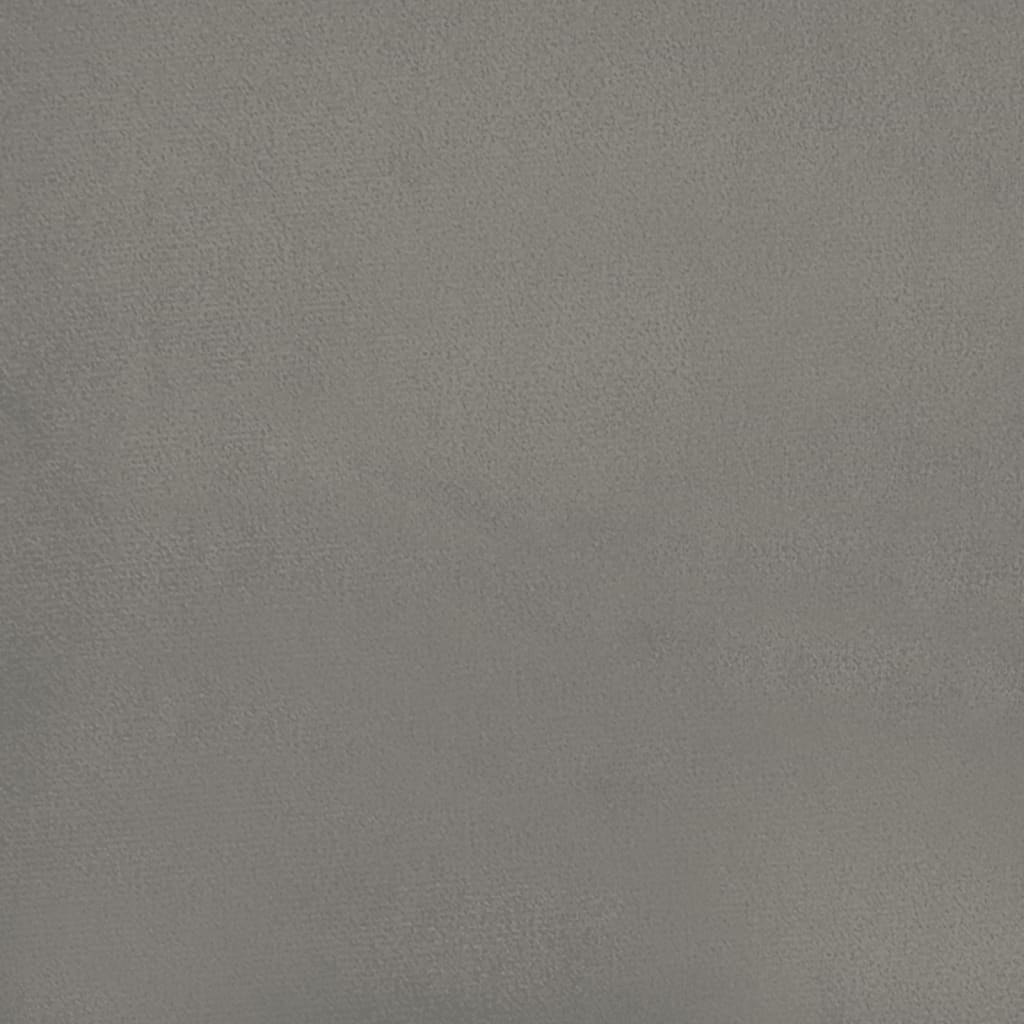 Cadre de lit à lattes en velours gris clair, pour la chambre, 100 × 200 cm - 8