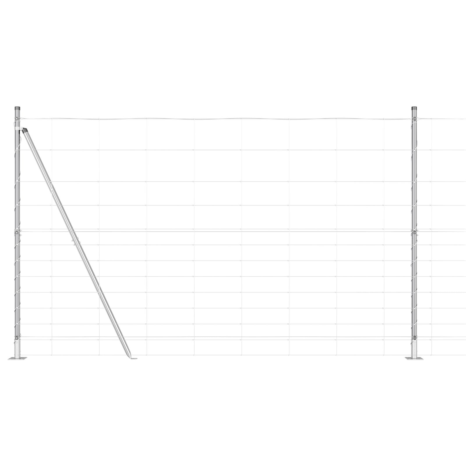 Słupek ogrodzeniowy. Galwanizowany 50 x 1,5 m Stal vidaXL