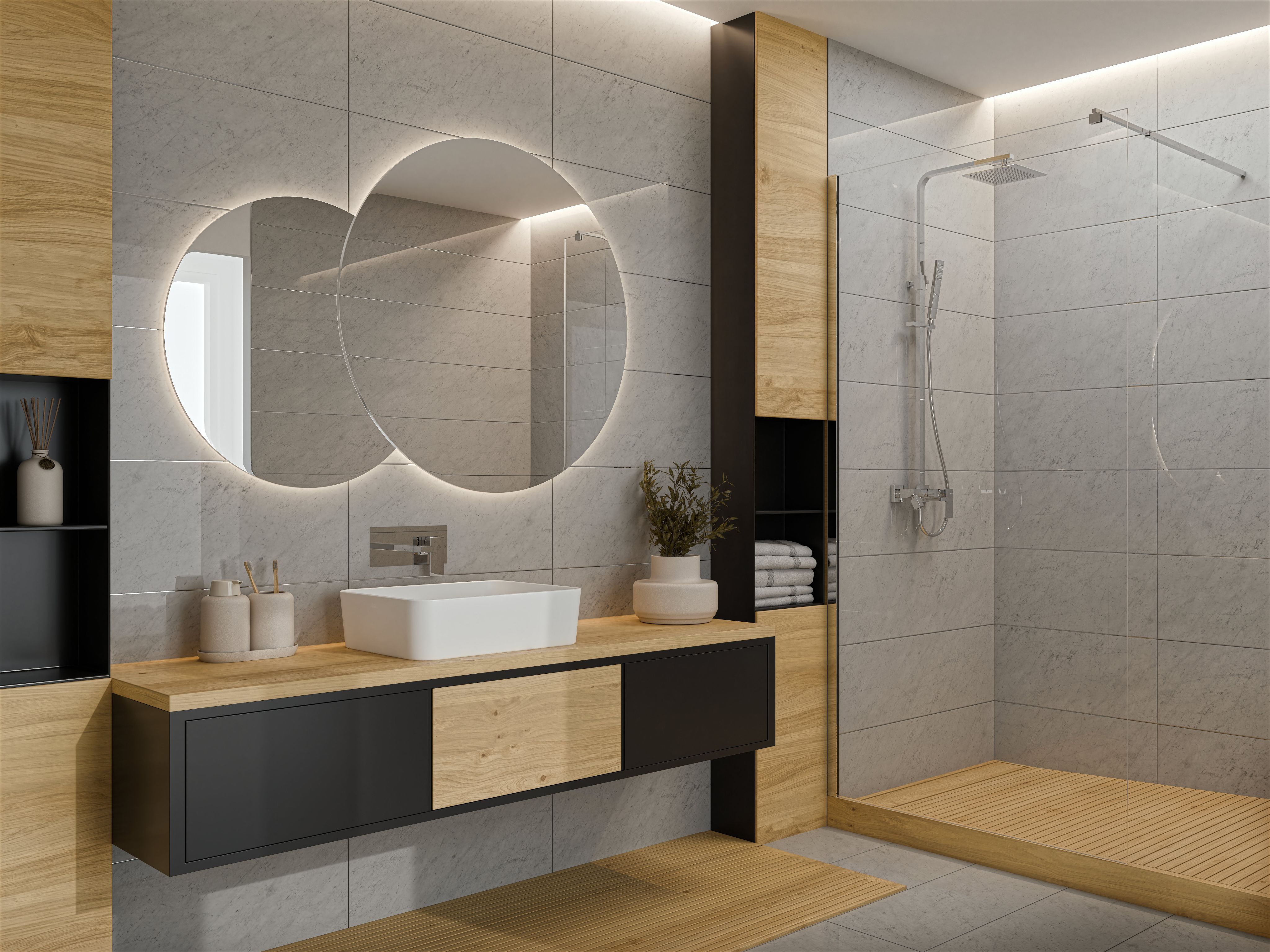 Kabina Prysznicowa Walk In Prysznic Walk-In Ścianka 200 x 120 cm INVENA - 2