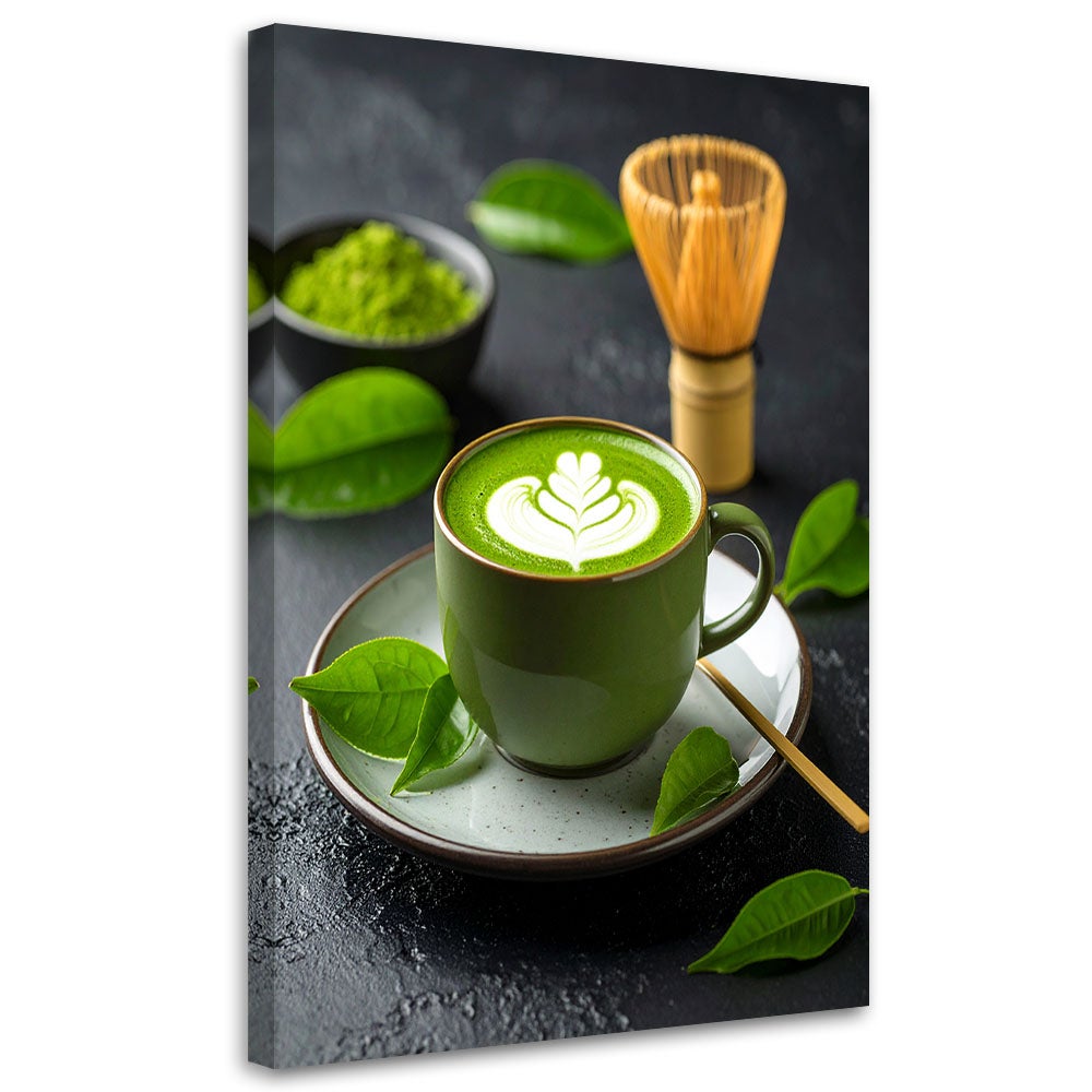 Obraz do kuchni jadalni, Matcha herbata 60x90