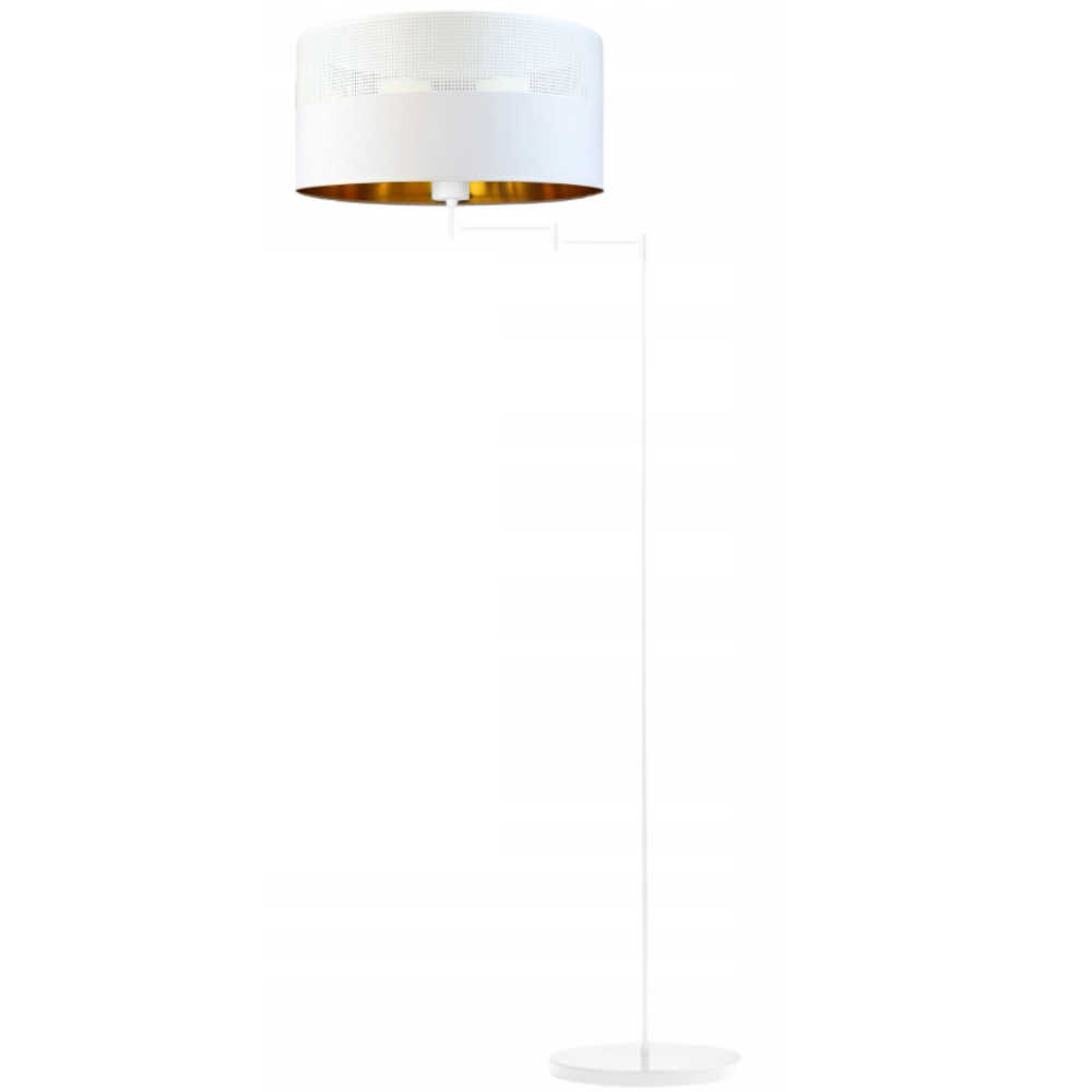 Lampa stojąca podłogowa przegubowa regulowana z abażurem walec BLUES