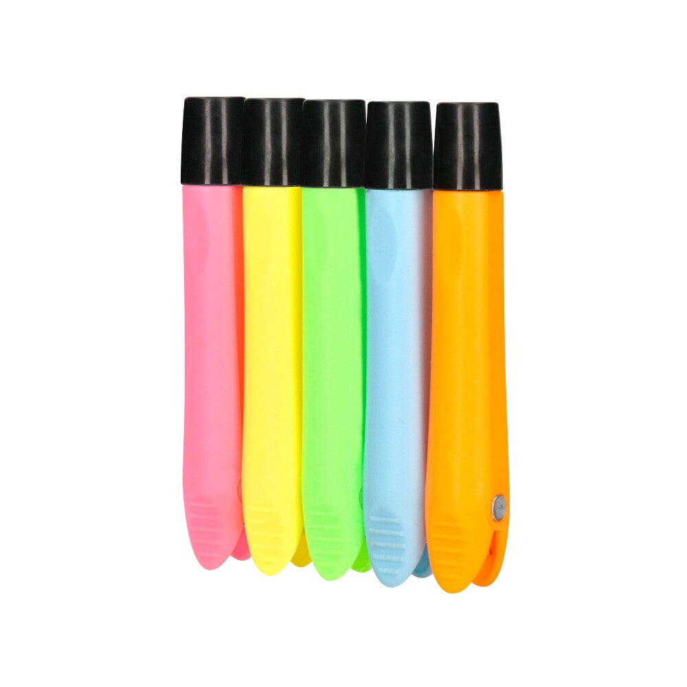 Liderpapel porte-craie en plastique magnetique - pack de 5 coloris assortis - 4