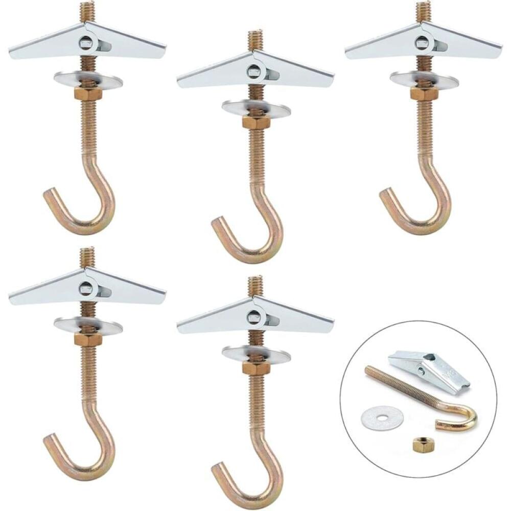 Hak sufitowy, M6x85mm Hak do mocowania sufitowego, Hak do żyrandola sufitowego (5 szt.)
