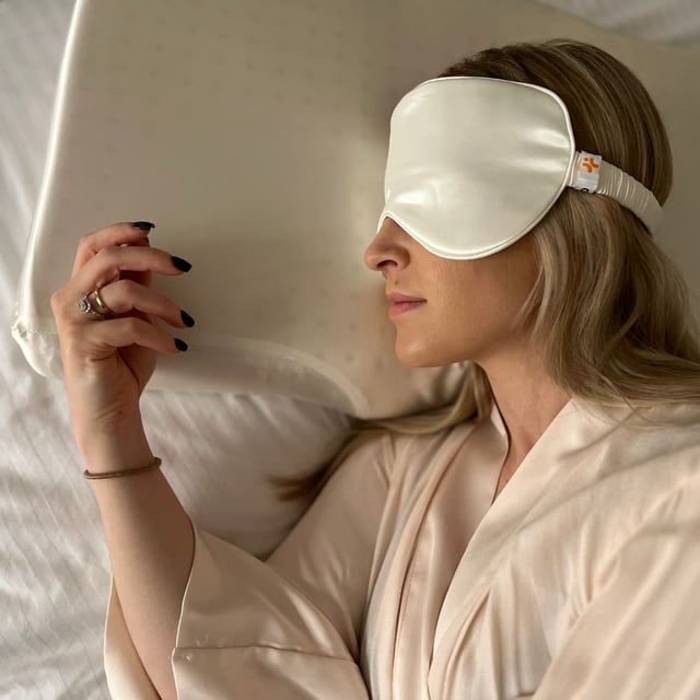 Oreiller Ergonomique Anti-Rides avec Taie d'Oreiller en Soie - Extra Grande - 65x42x10 - ERGO