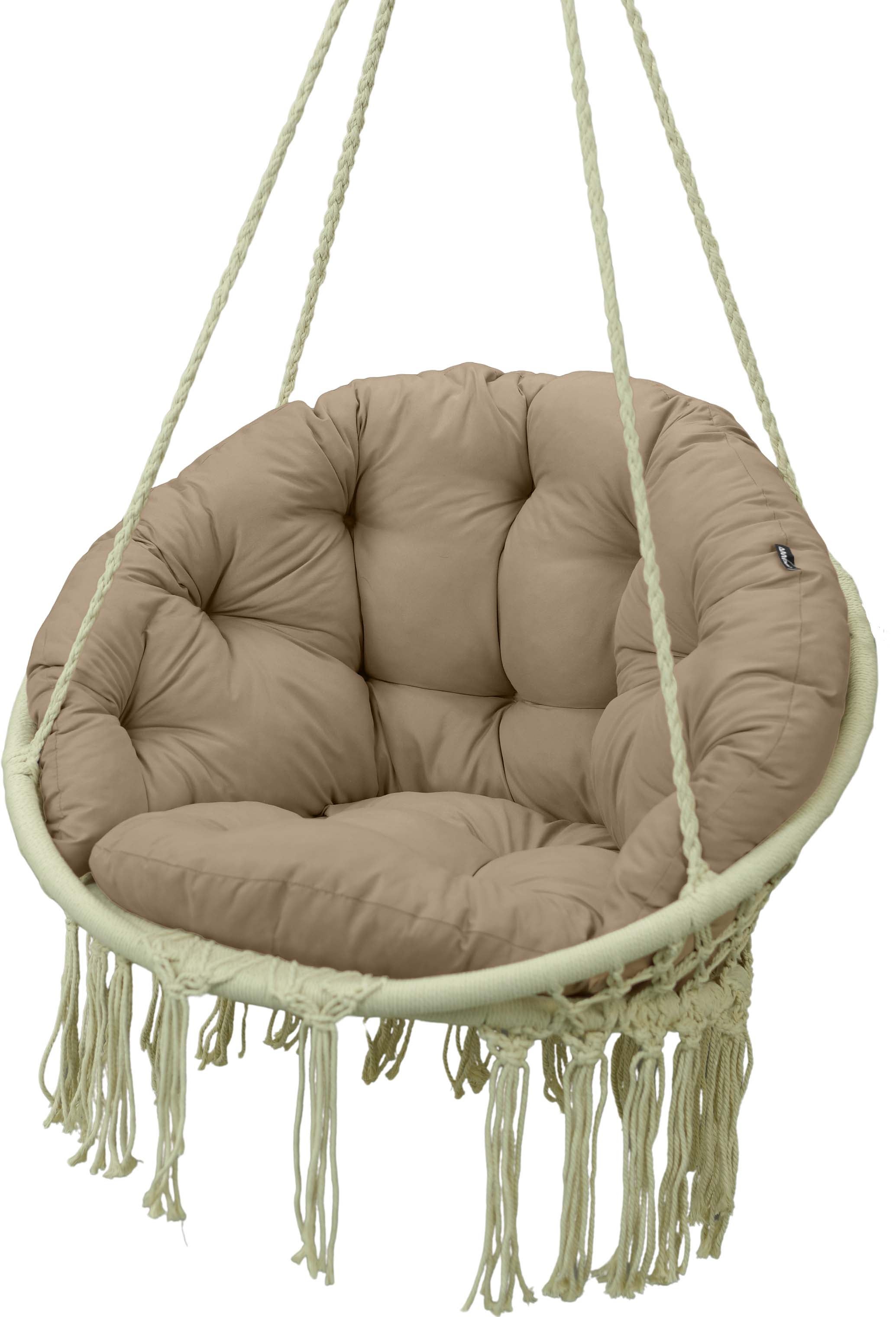 Poduszka ogrodowa na krzesło huśtawkę wiszącą bocianie gniazdo AMPO 110x60 cm beżowy 1 szt.