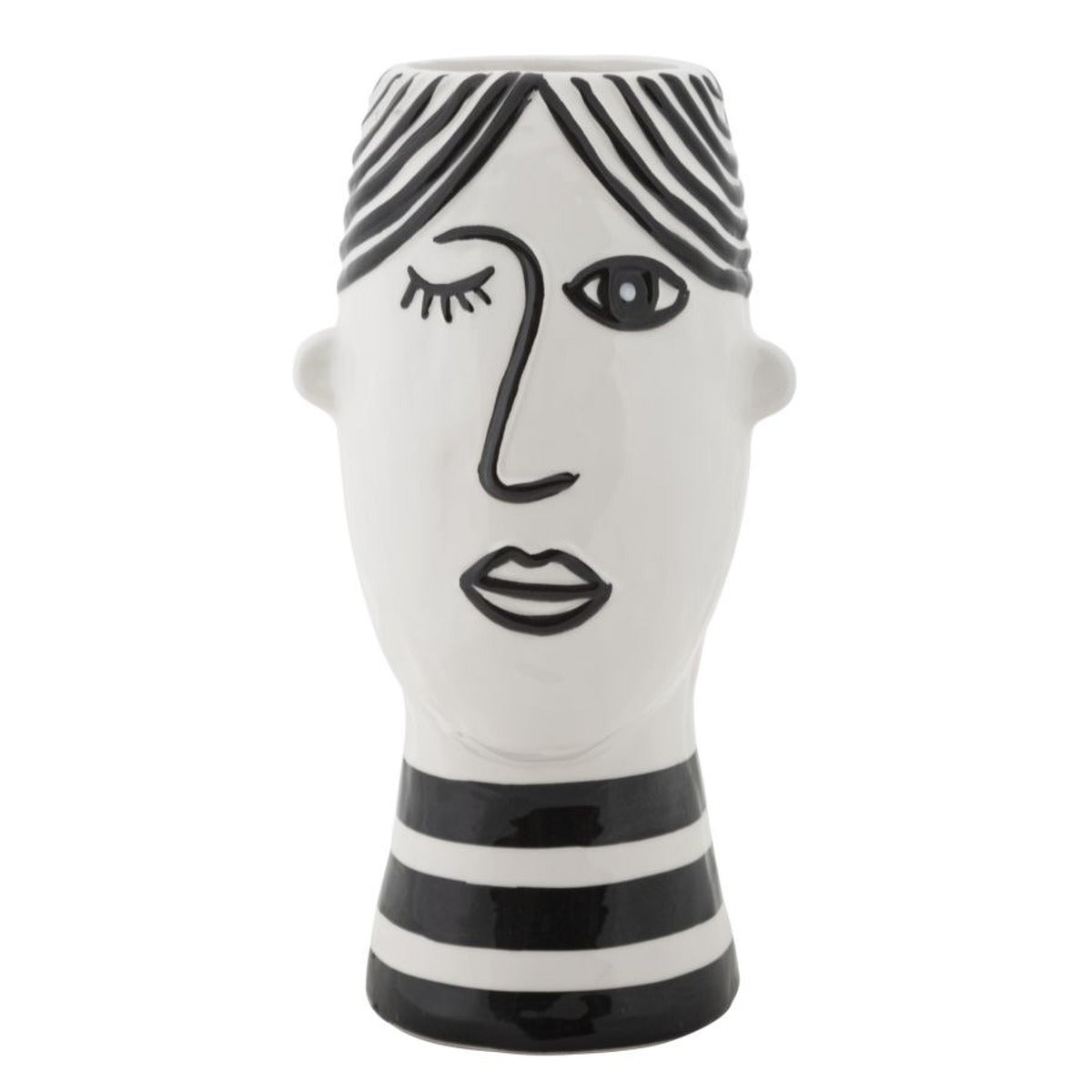 Wazon Dekoracyjny Twarz 31, Porcelana, Biały, Seven Design