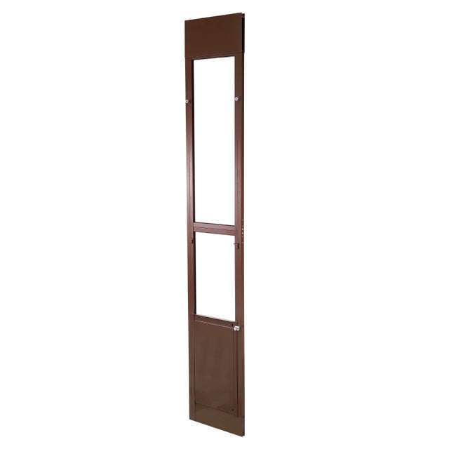 Chatiere SucceBuy pour chien et chat adaptee aux portes coulissantes en verre, avec hauteur reglable de 1927 a 2040 mm, trappe pour animaux taille L