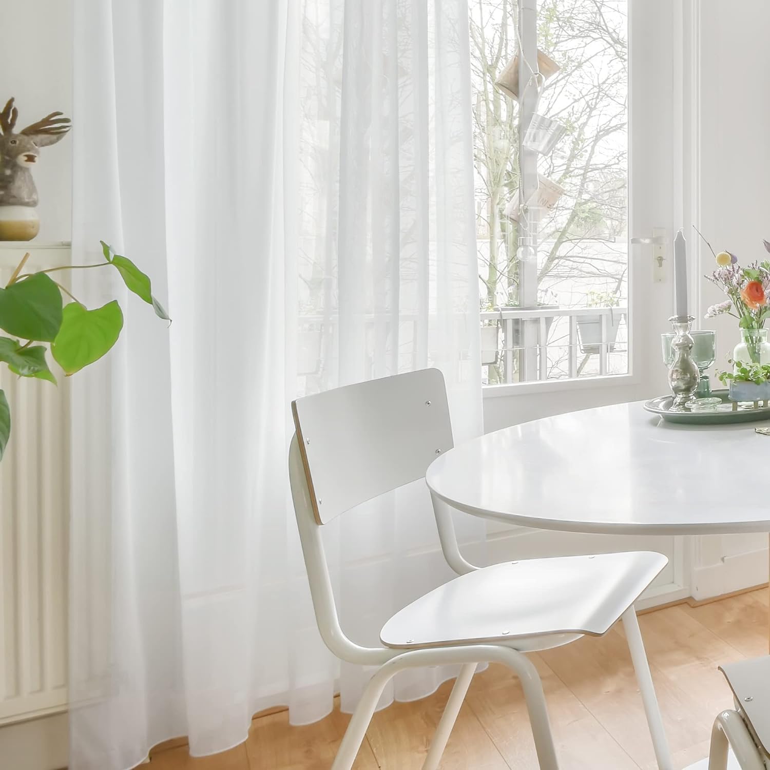 Beydodo Tende velate corte 164 cm, tende trasparenti per la privacy, filtranti la luce, set di 2 pannelli, in poliestere, tende velate plissettate a tinta unita grigio geometrico testurizzato, 86,4 cm