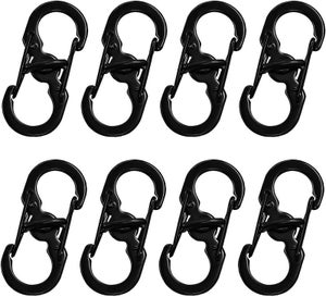 Paquete De 6 Mosquetones KZQ, De Acero Inoxidable 304 Con Resorte