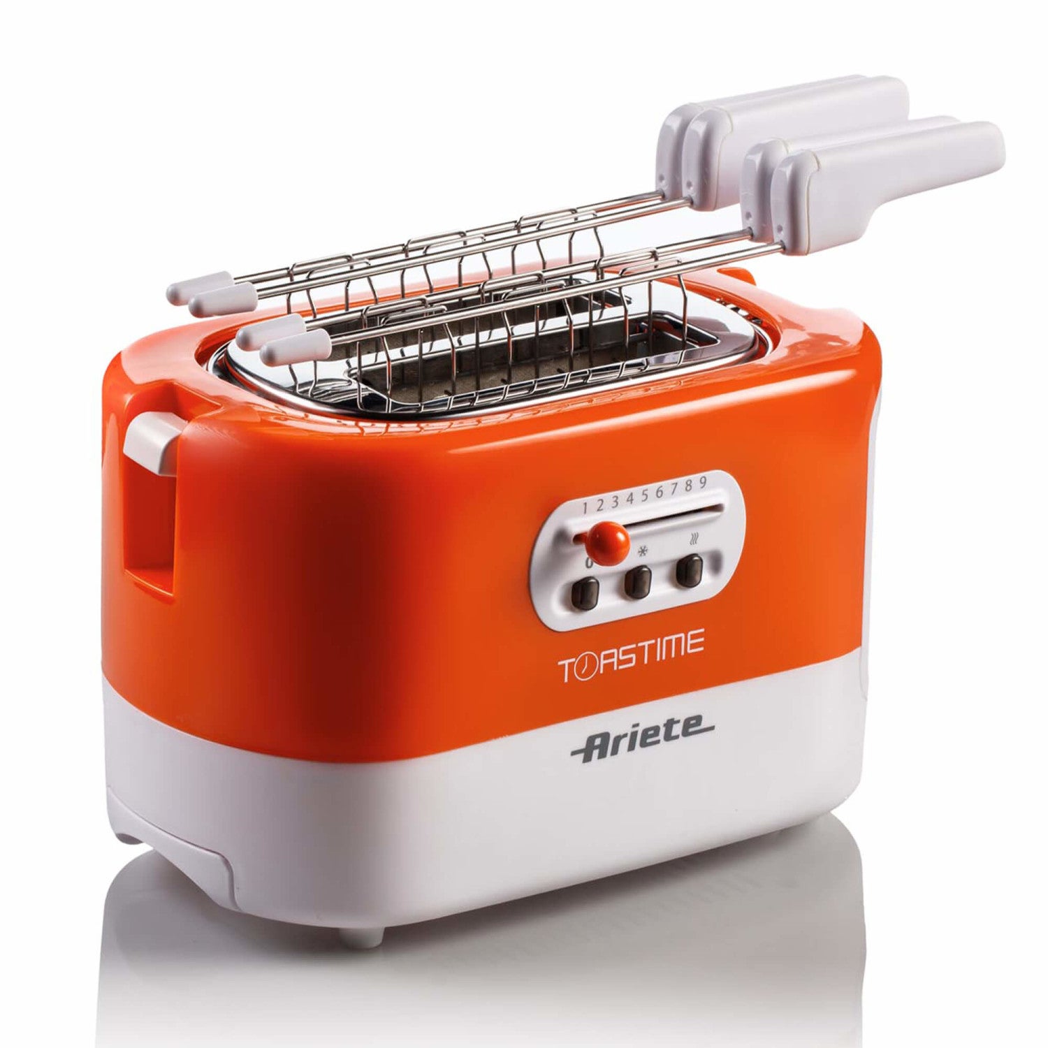 Toster Ariete Toastime 700W 9 poziomów opiekania pomarańczowy
