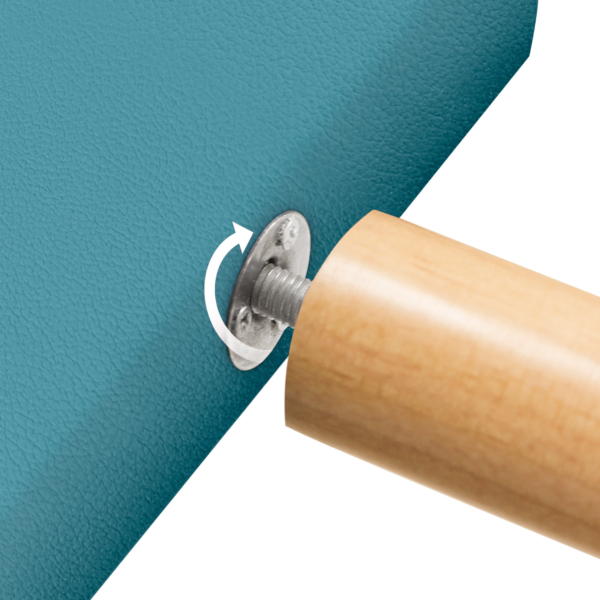 DHOME Cabecero de Polipiel Liso y con Patas cabeceros Cabezal tapizado Cama (Polipiel Turquesa, 135cm (Camas 120/135/140)) - 6