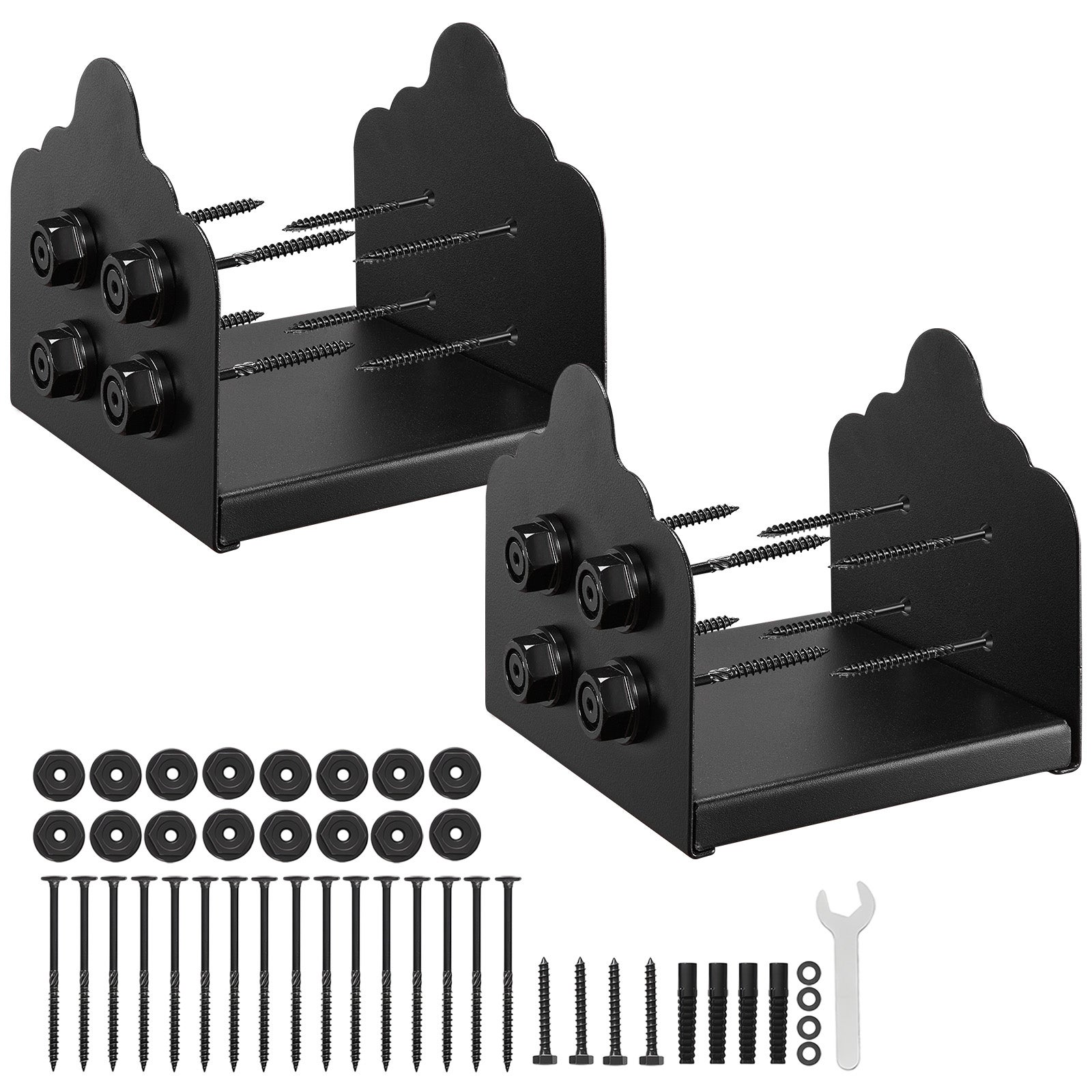 2x wsporniki słupków o wymiarach wewnętrznych 200x190mm do słupków 203,2x190/190x190mm VEVOR