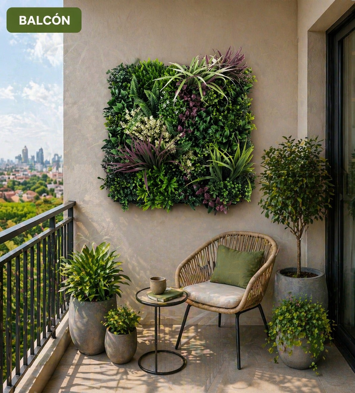Jardín Vertical Amazonia 50 x 50 cm EVOTURF para interior y exterior - 3