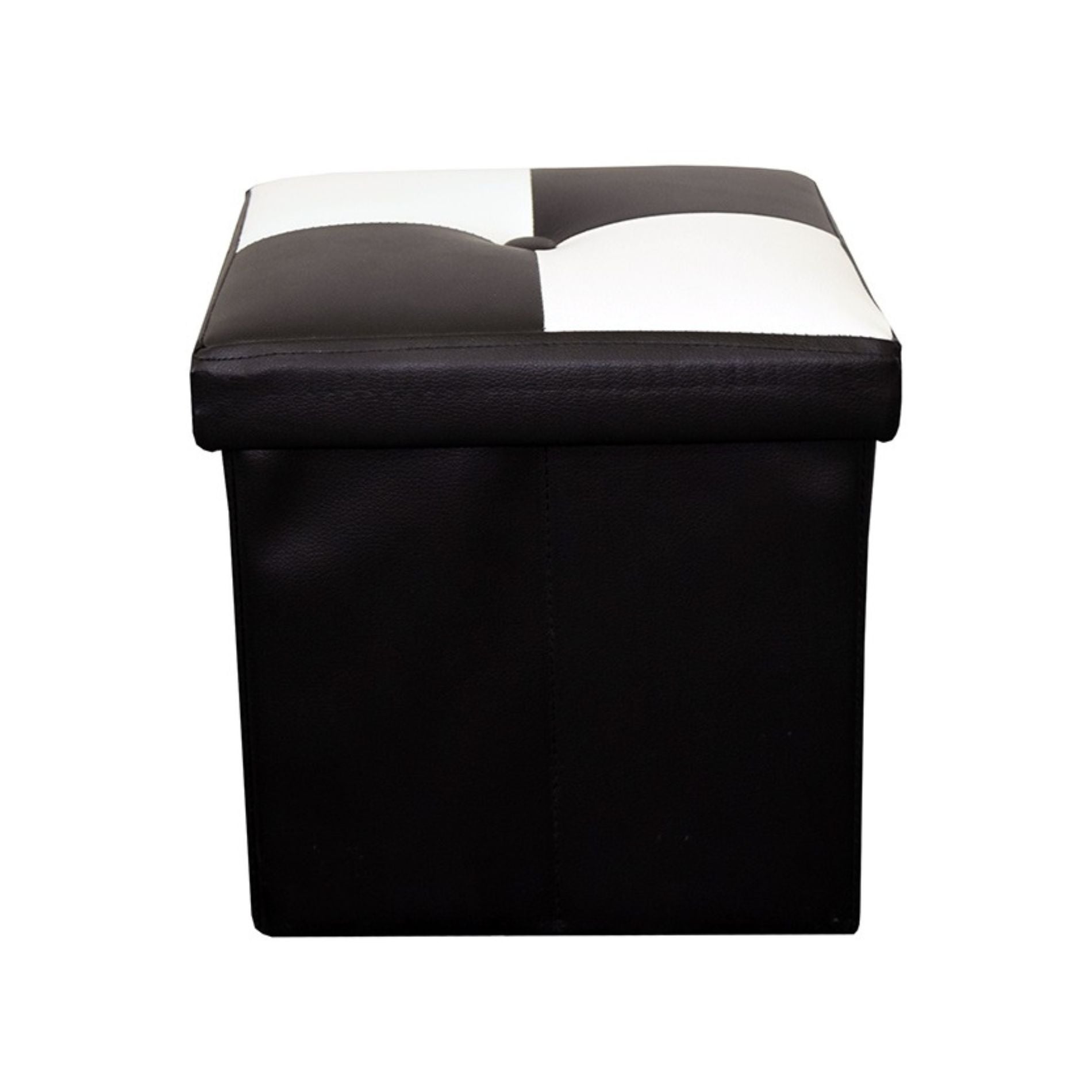 Pouf Contenitore Quadrato GARGIX EcoPelle - StampaLondon Paris, 30x30x30cm, Multiuso