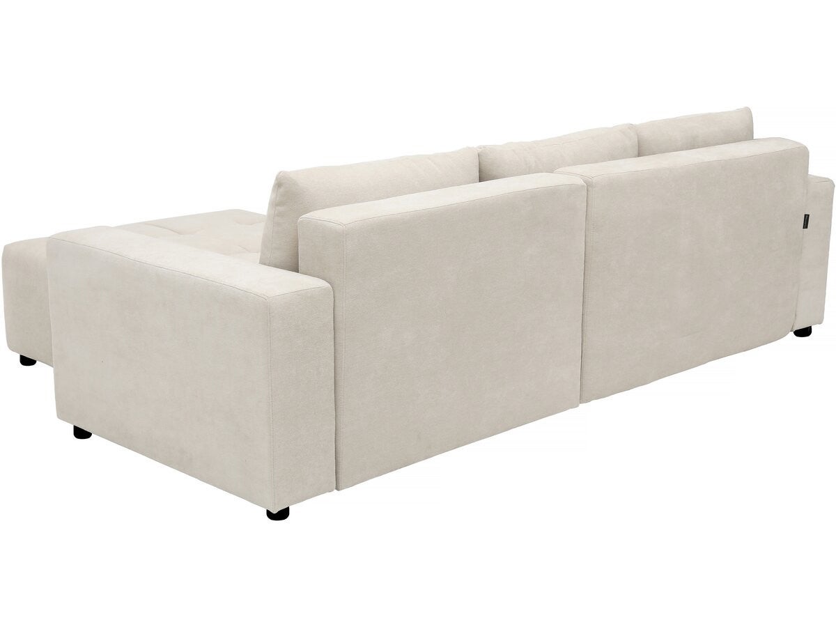 Canapé d'angle convertible style bubble tissu chenille 