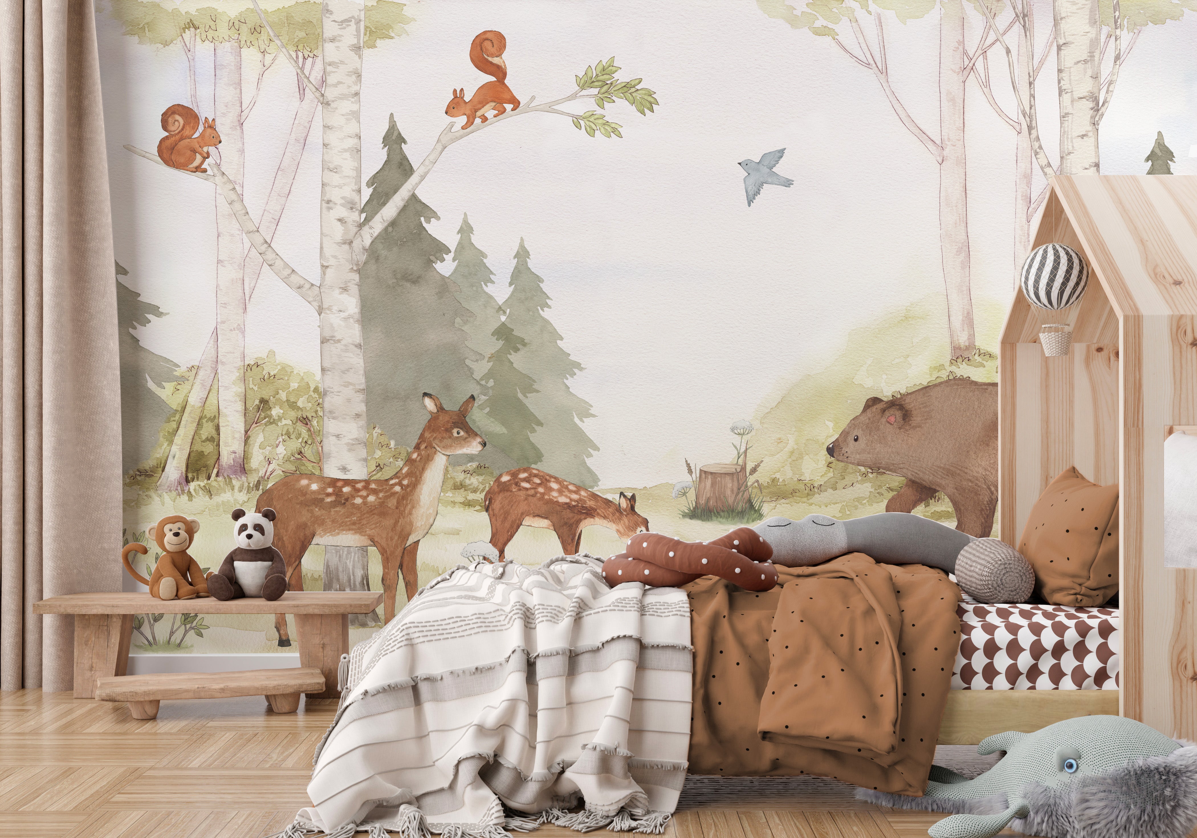 Papier peint enfant forêt enchantée L225cm x H260cm | Leroy Merlin