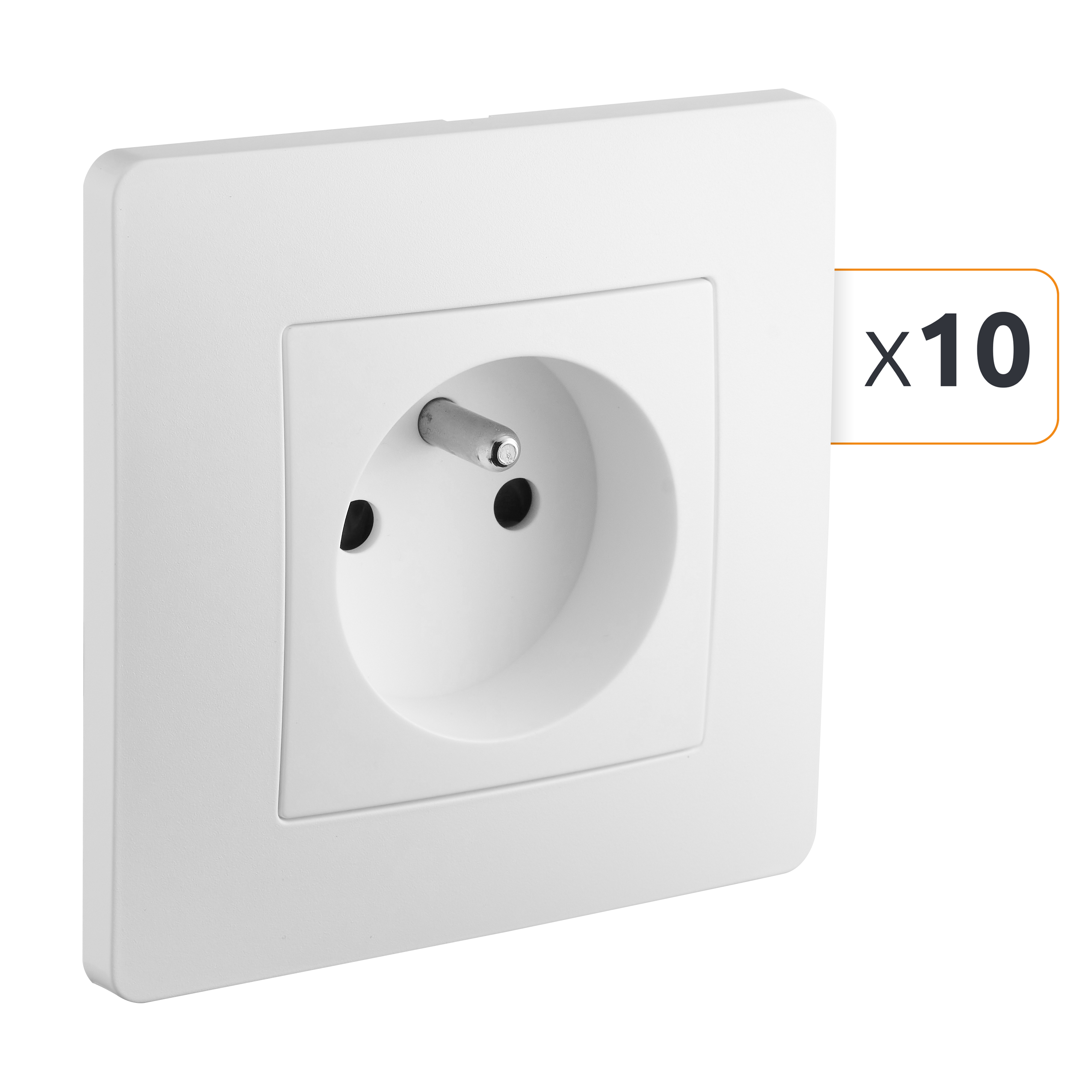 DEBFLEX Meccanico Presa 2P+T - Copertura In Alluminio E Supporto Metallico, Design Moderno Per Impianto Elettrico - 6