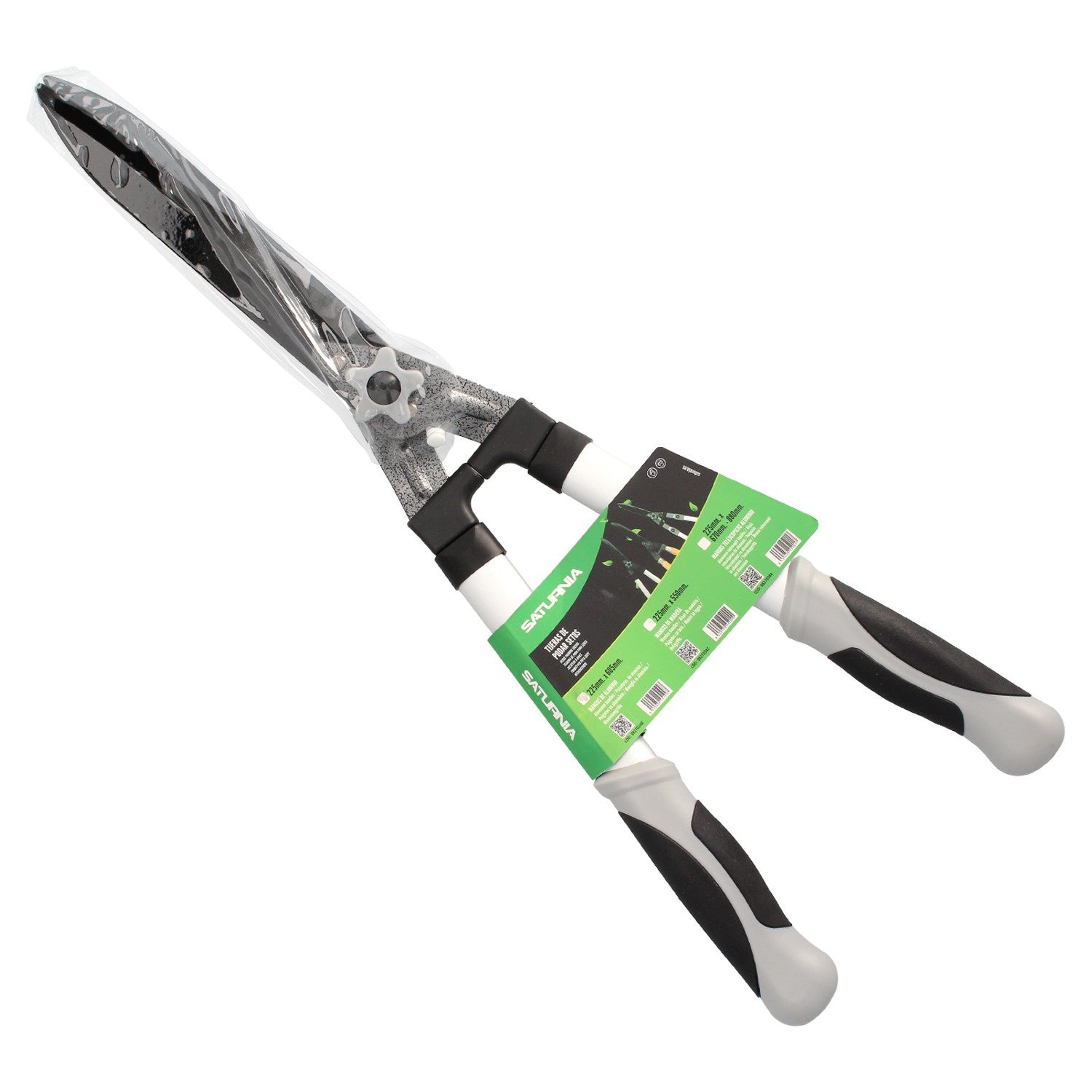 Tijera Podar Setos 2 Manos Aluminio 63 cm. Hojas Acero Antiadherente, Mango TPR, Ajuste Corte - 5