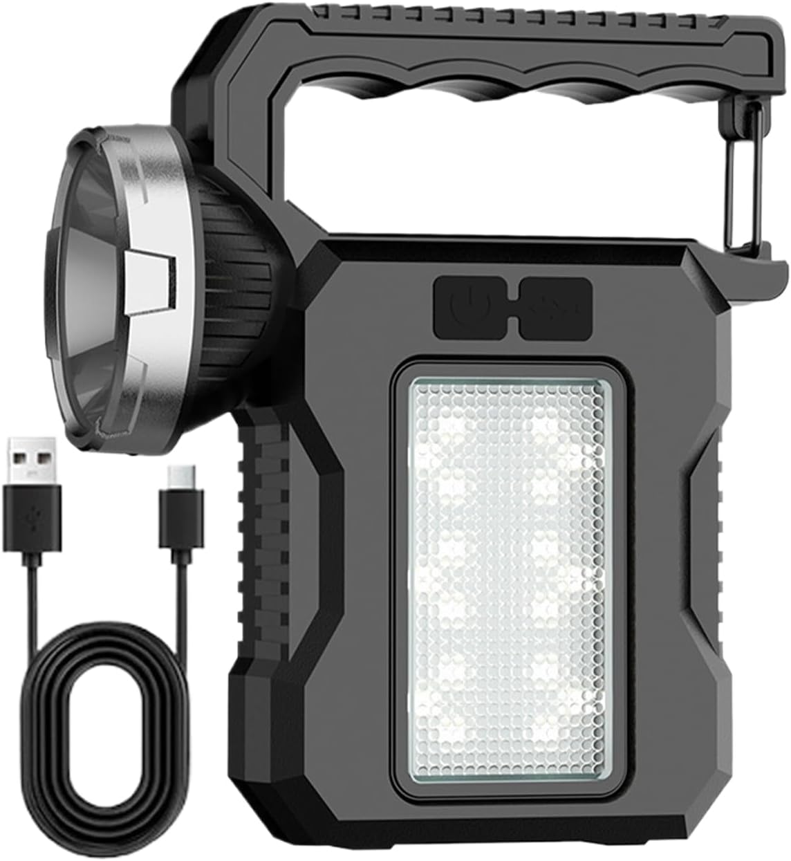 Retoo Lampe de poche LED rechargeable pour l'extérieur, zoom P90, lampe de poche tactique puissante, extrêmement lumineuse, lampe de poche militaire, rechargeable par USB, batterie pour camping Retoo Lampe de poche LED rechargeable pour l'extérieur, zoom P90, lampe de poche tactique puissante, extrêmement lumineuse, lampe de poche militaire, rechargeable par USB, batterie pour camping