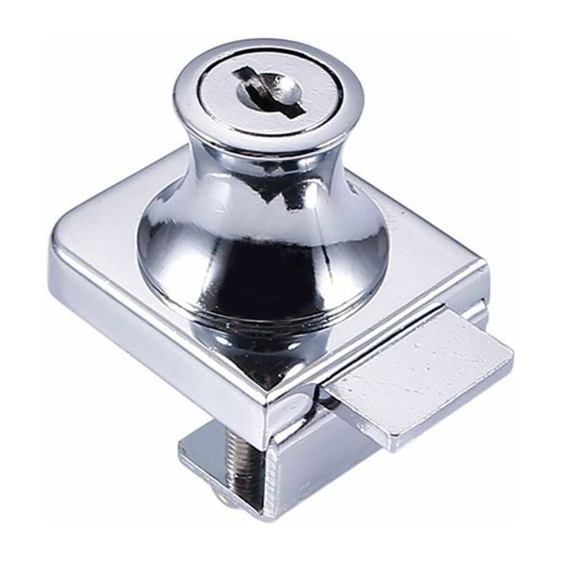SERRURE CARREE COMPLETE AVEC CAPUCHON 3/8 BLANC-CHROME