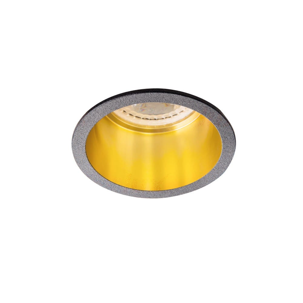 Oprawa sufitowa wpuszczana Spag czarna-złoto 1xGU10x35W okrągła IP20 wym: 7 x 7 cm aluminium Kanlux