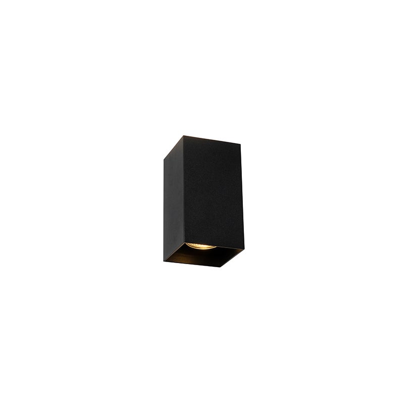 Designerska kwadratowa lampa ścienna czarna - Sabbir