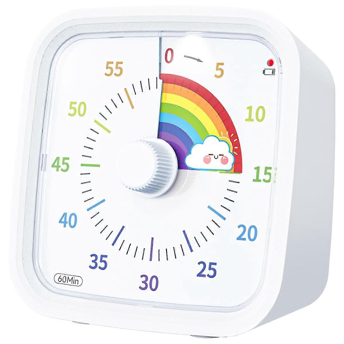 Minuteur Visuel Silencieux KESOTO - Compte à Rebours Rotatif Pour Enfants - Gestion Du Temps - Bleu