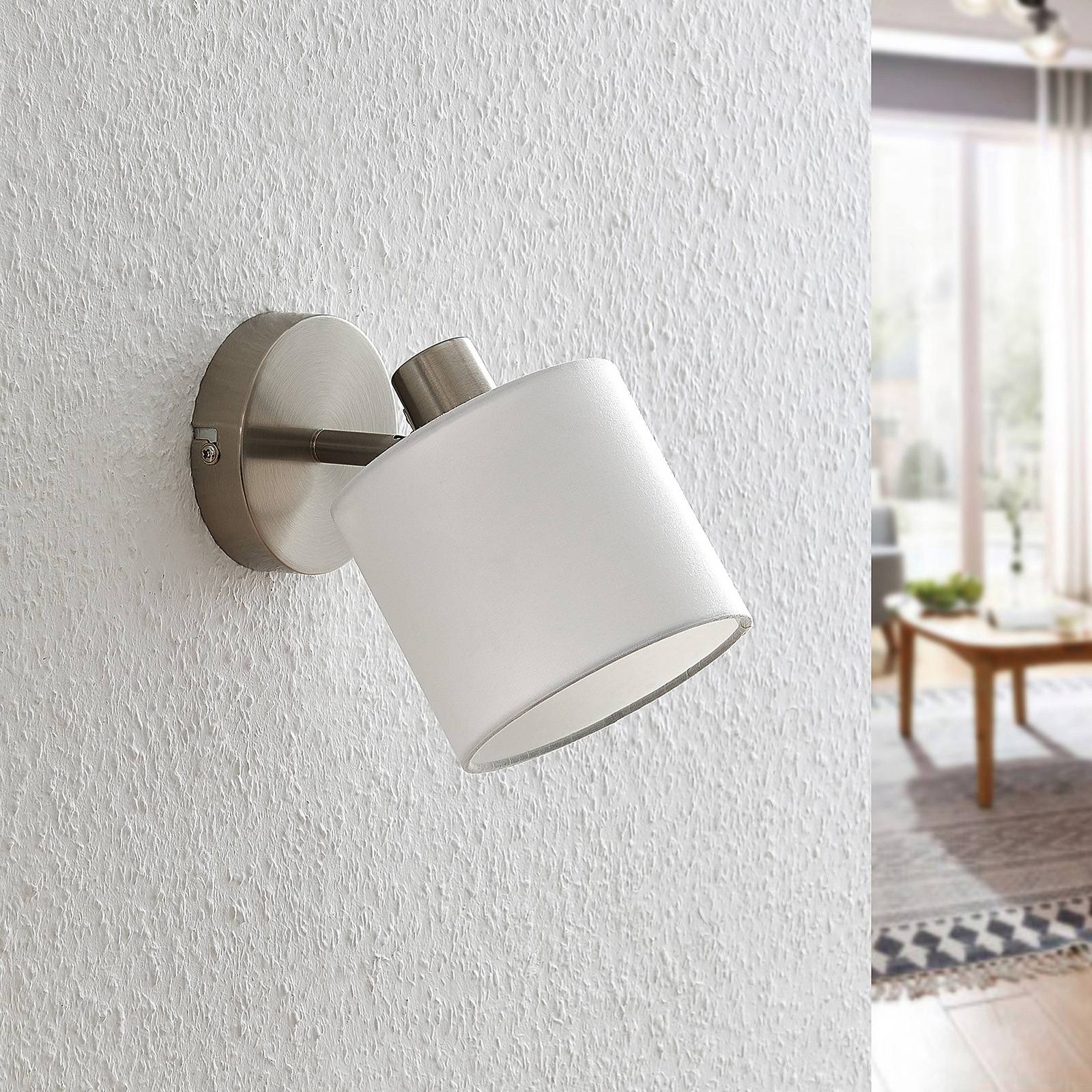 Lindby Stannis applique murale avec textile, nickel mat, Applique, Lampe Murale, Eclairage, Luminaire Mural - 6