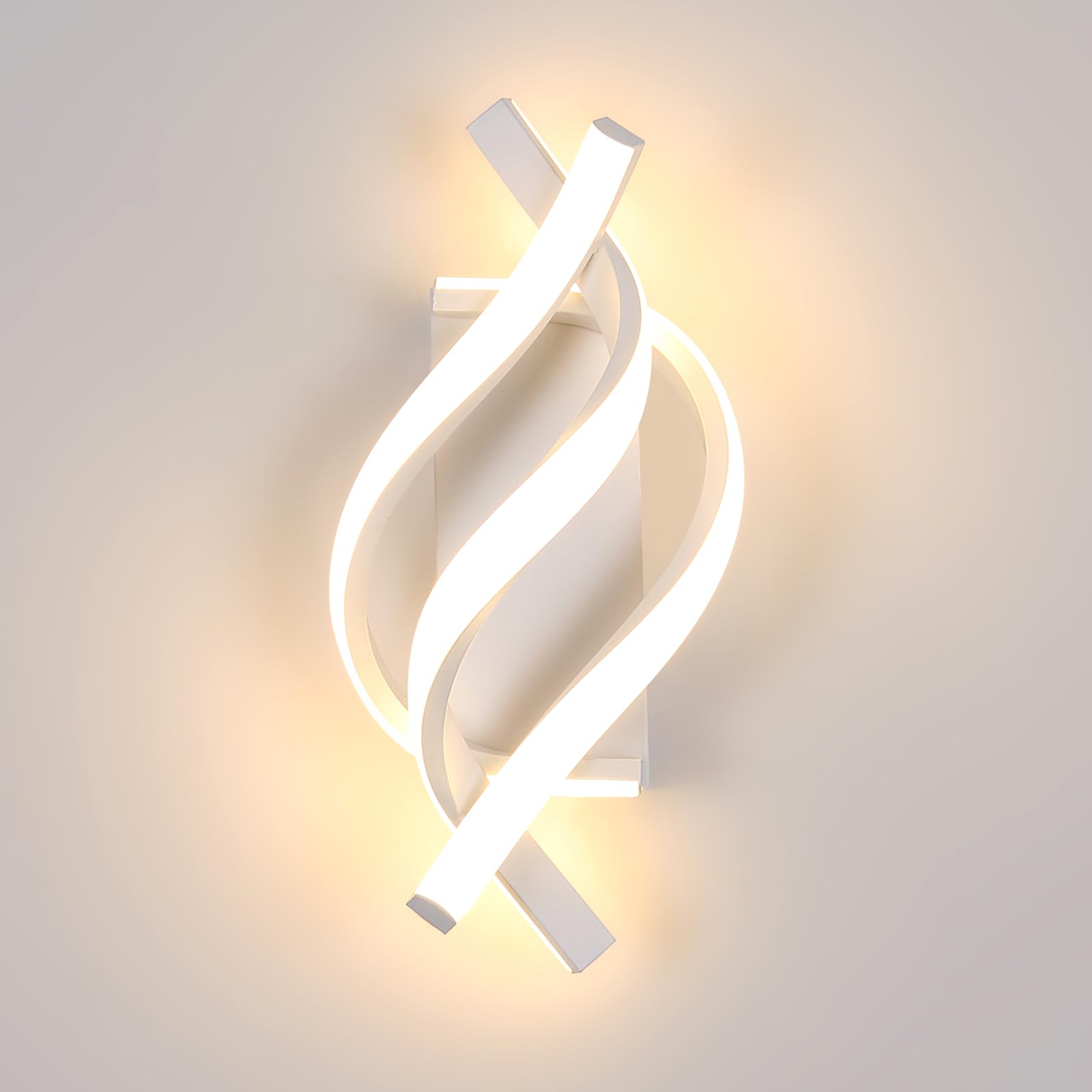 Wewnętrzne kinkiety LED, nowoczesna lampa ścienna 22W 2500LM do sypialni, kinkiety do salonu, korytarza, białe [Klasa energetyczna E]