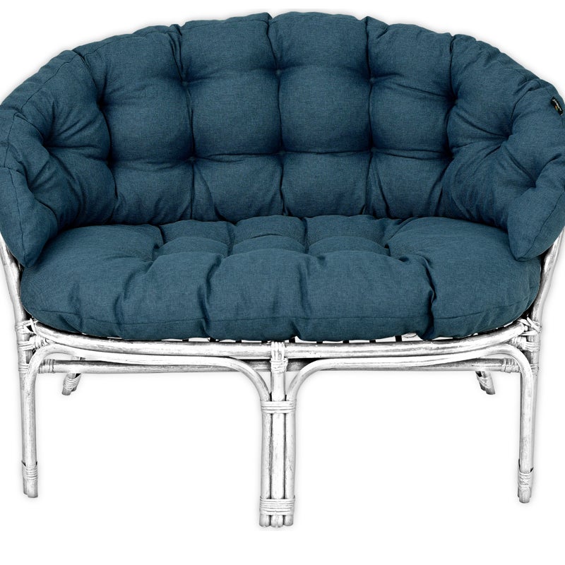 Poduszka na meble rattanowe wiklinowe AMPO komplet granatowy 1 szt.