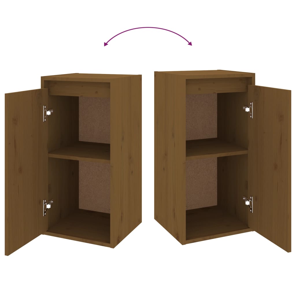Maison Exclusive - Armario de pared madera maciza de pino marrón miel 30x30x60 cm - 8