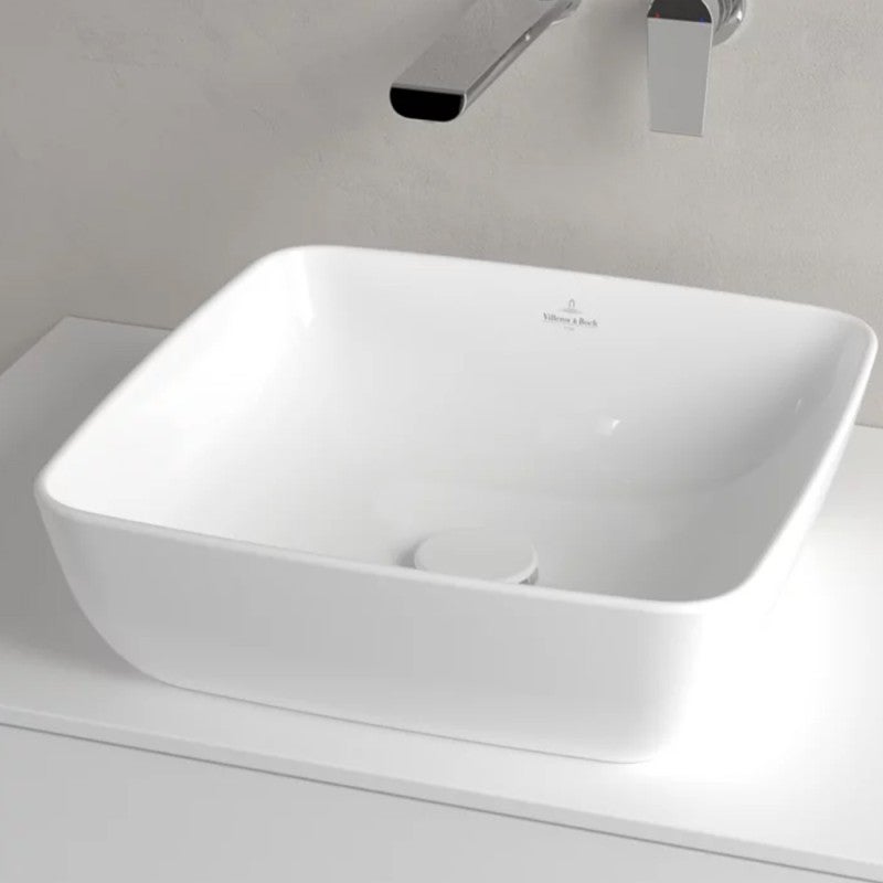 Vasque carrée à poser VILLEROY ET BOCH Artis Stone White ceramic plus - 8