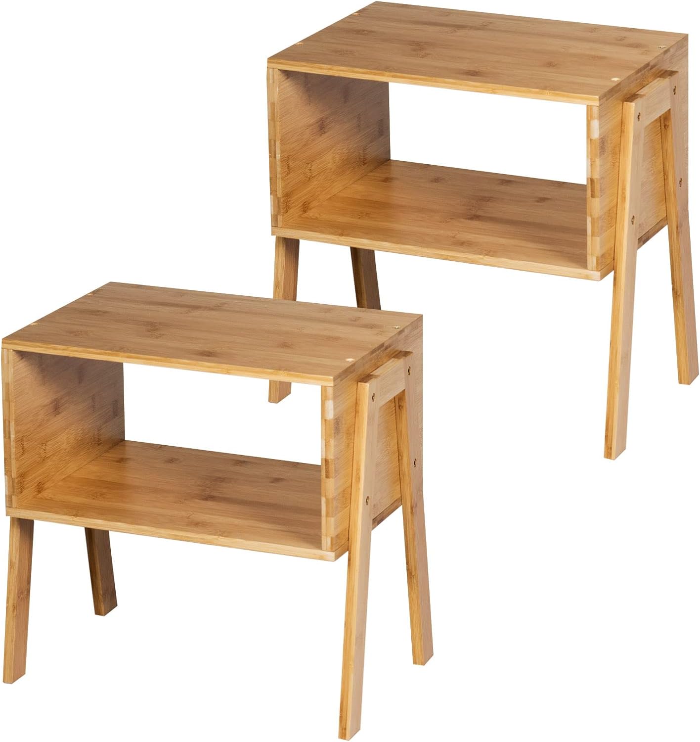 Comodino tavolino in legno massello di bambù Trimmy