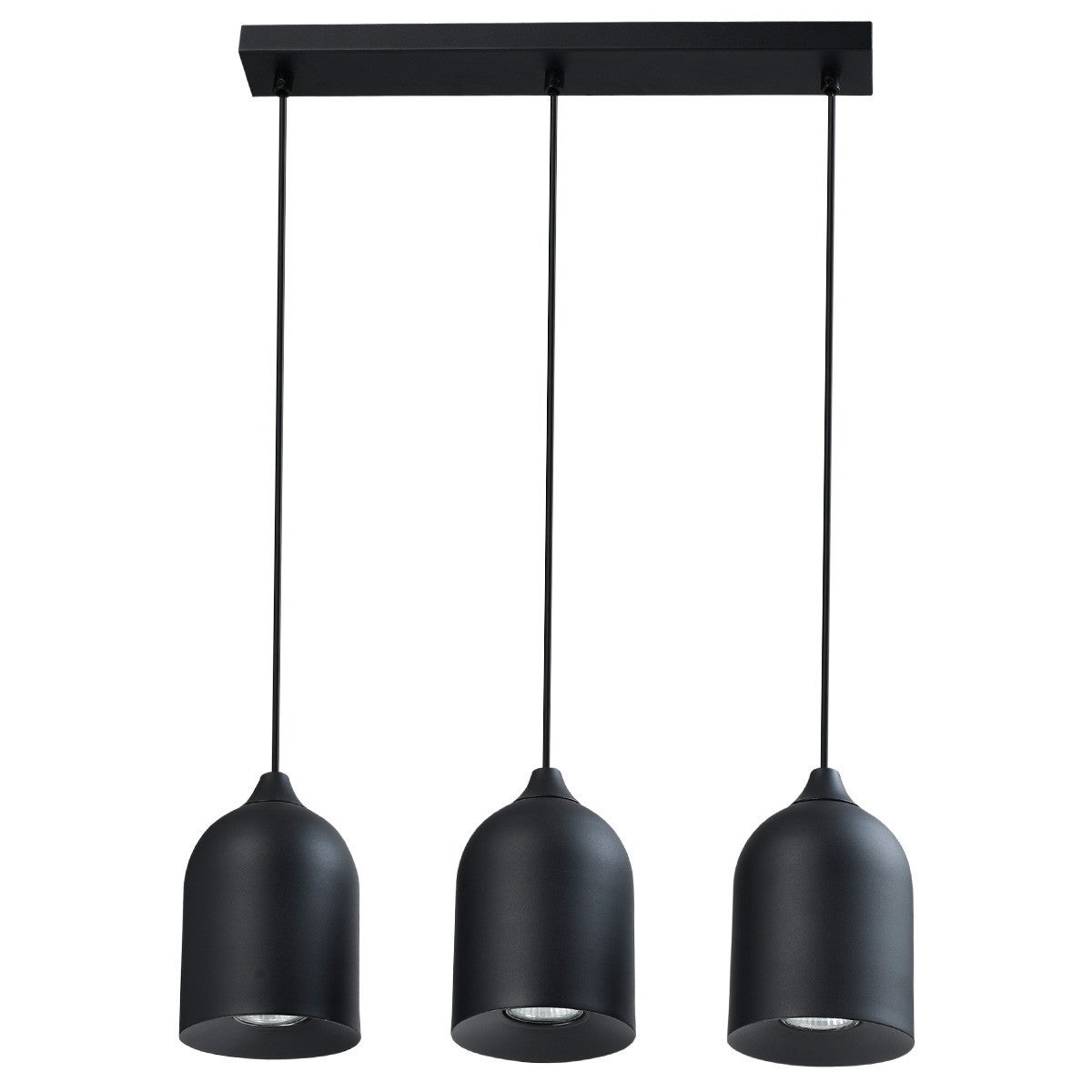 Lampa wisząca NILO czarna 3 x GU10 x 8W wym: 119,5 x 46 x 11,5 cm Light Prestige