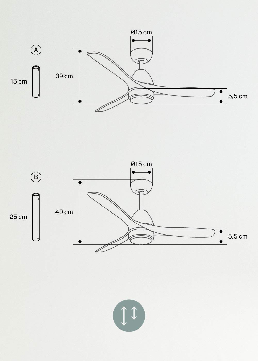 CREATE - WIND CUP M - Ventilateur de plafond 40W silencieux Ø132 cm 100% bois avec eclaraige avec wifi - 8