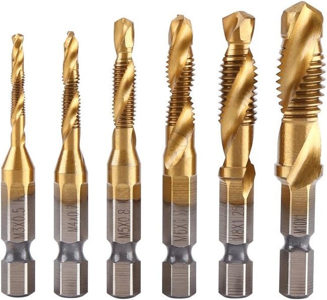 HSEAMALL Tarauds à main M3 M4 M5 M6 M8 Taraud à Filetage Métrique Clé à HSEAMALL Tarauds à main M3 M4 M5 M6 M8 Taraud à Filetage Métrique Clé à