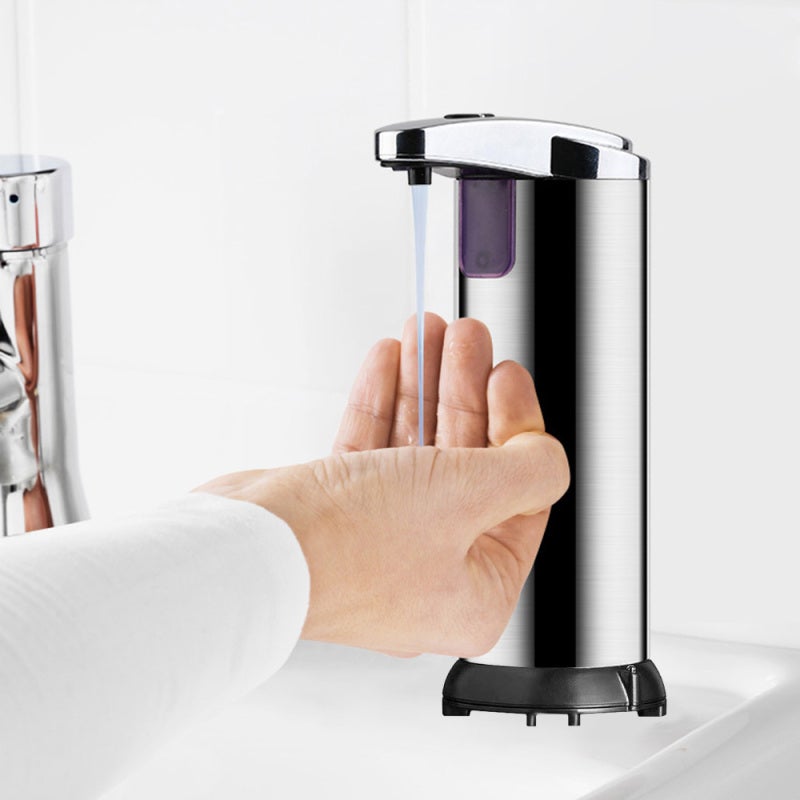 Distributeur de gel hydroalcoolique intelligent à capteur, distributeur de savon automatique, 250 ml, argent. - 6