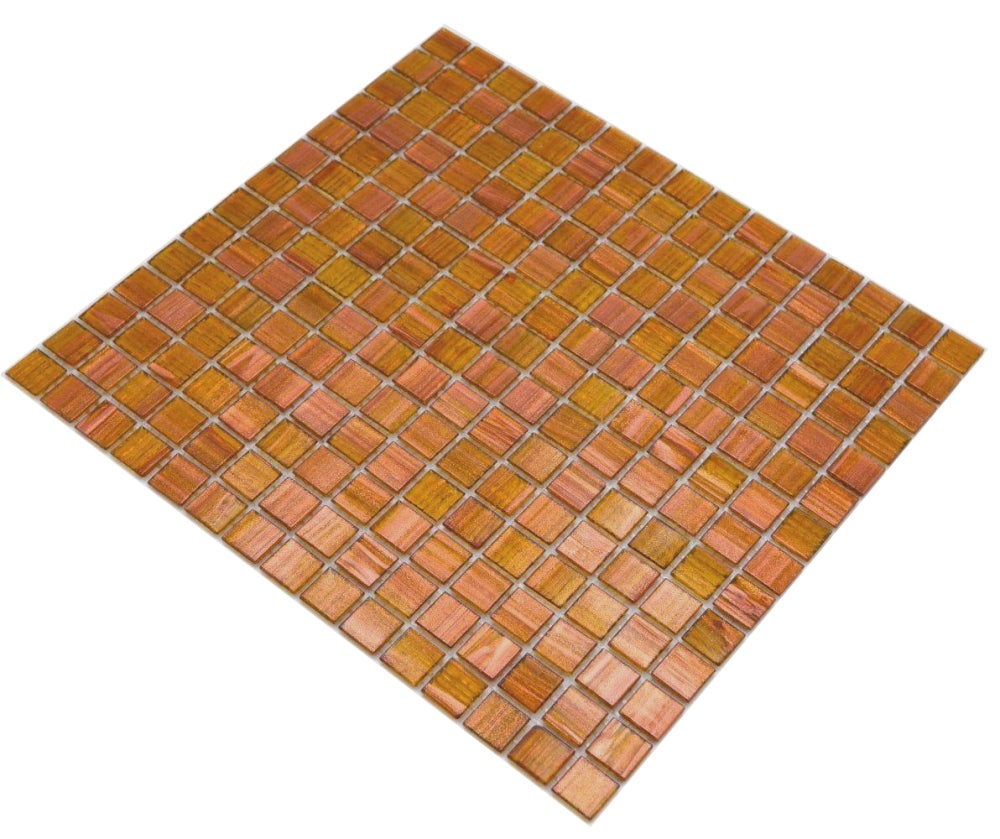 Mosaico esagonale effetto rame opaco rame - 10 fogli di mosaico | Leroy