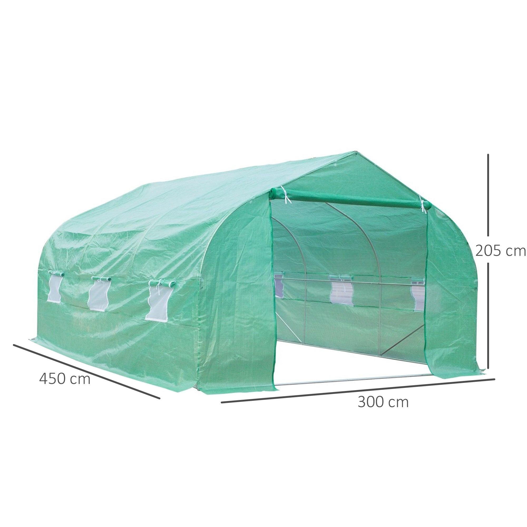 Grande serre plantation aluminium toit pignon stable culture légumes fleurs extérieur domestique - 4