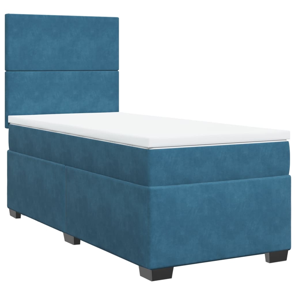 Maison Exclusive - Sommier à lattes de lit avec matelas bleu 100x200 cm - 5