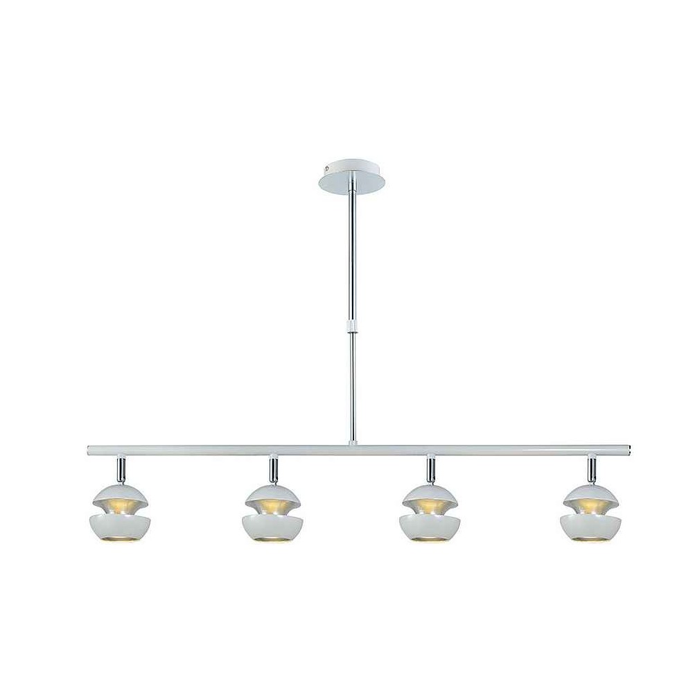 Pendentif Beethoven linéaire à quatre lumières Blanc/argent FABRILAMP - 3