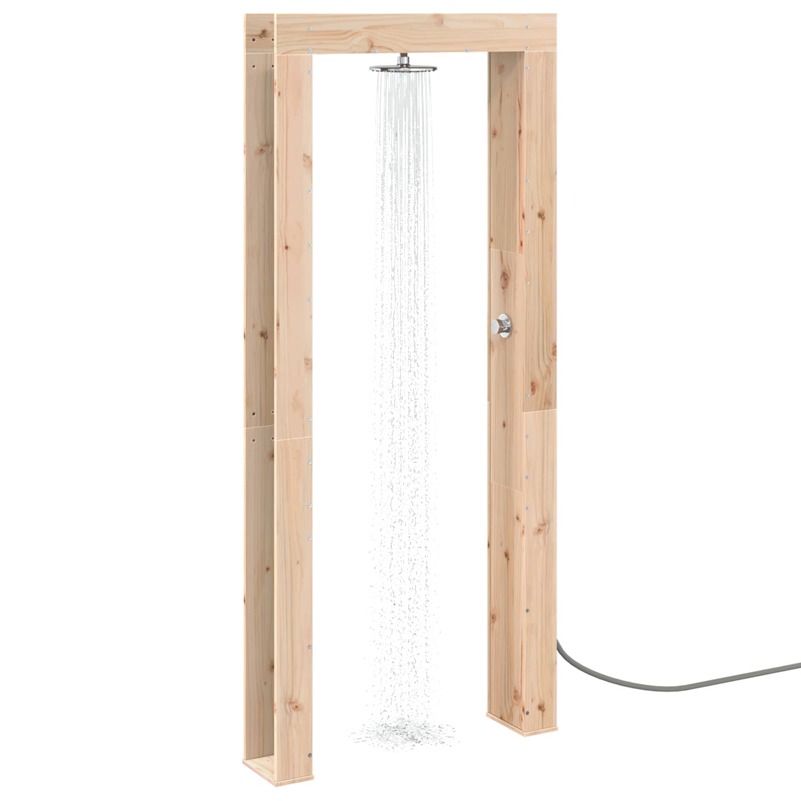 vidaXL Douche d'extérieur 226 cm Naturel - 3