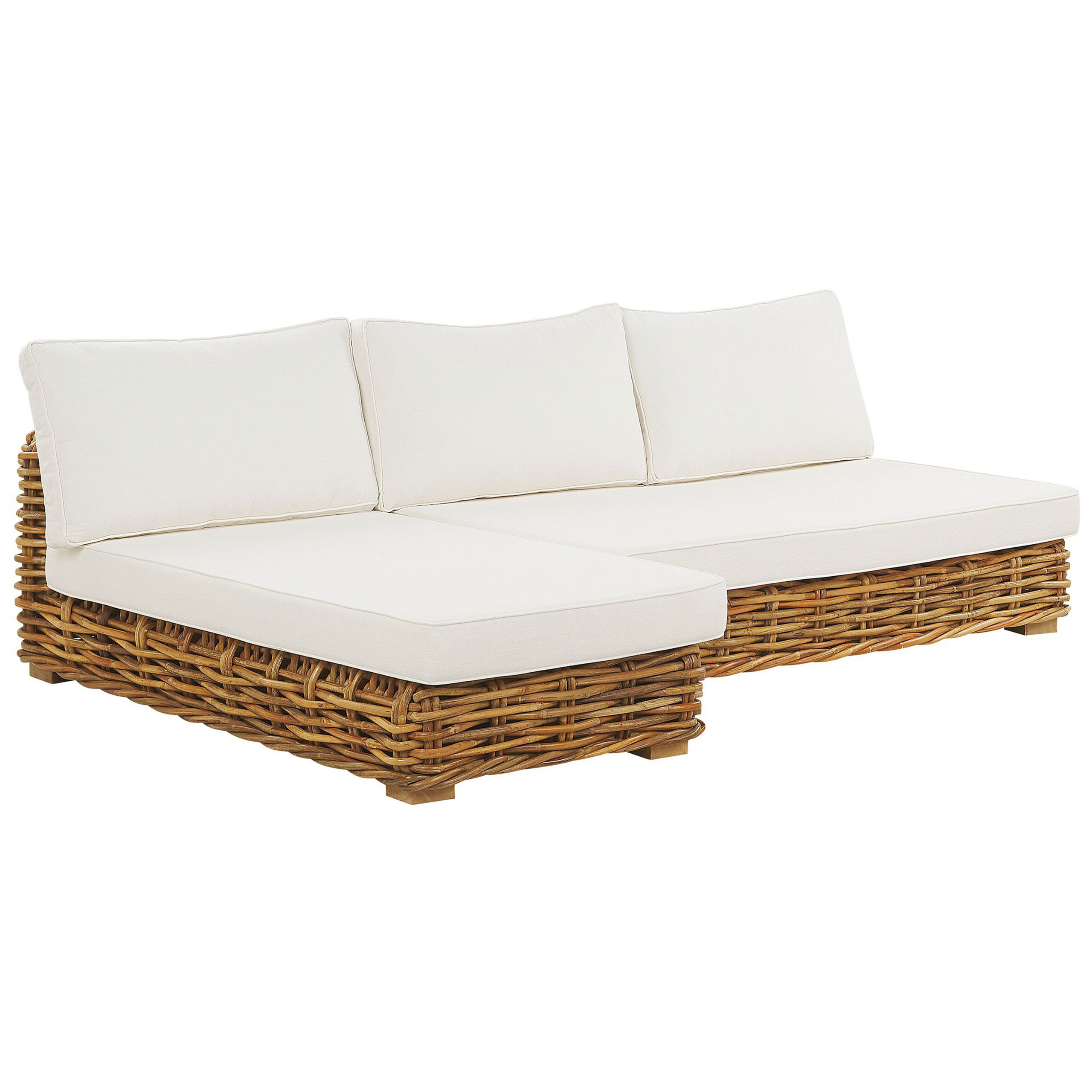 Salon bas de jardin en Rotin Marron 4 personnes - 7