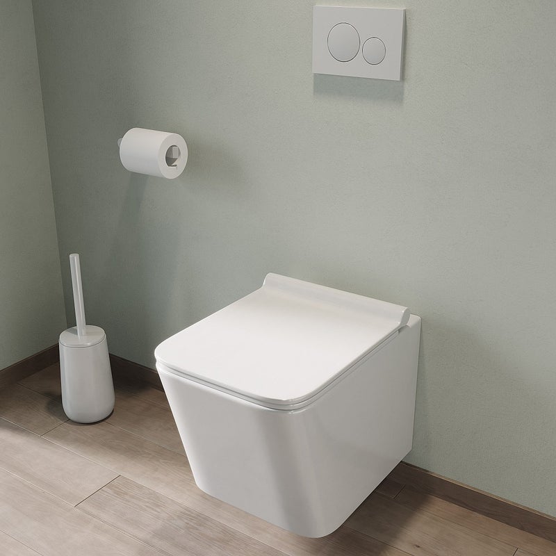 Toaleta WC podwieszana z ceramiki bez kołnierza – CLEMONA