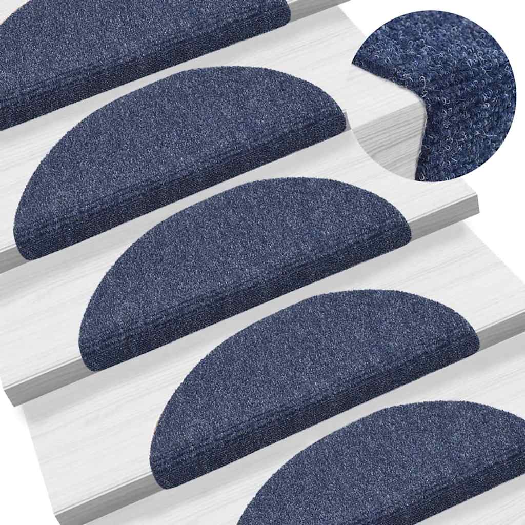 Tapis d'escalier auto-adhésifs 30 pcs bleu 56x17x3 cm - 5