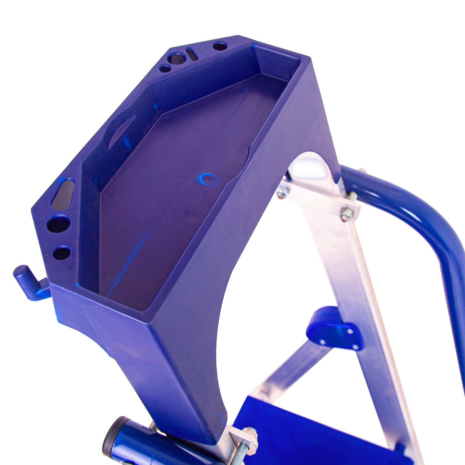 HOSTRÖM Escabeau 6 marches Secure pro, aluminium renforcé, sécurisé avec rampes, tablette porte-outils, hauteur plateforme 135cm, charge 150kg - 8