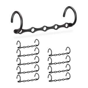 10 Cintres Gain De Place Pivotants 360° - Pour Ranger 5 Vêtements Par Cintre - Idéal Placard, Dortoir, Camping-car